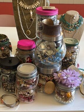 15 mystery jewelry jars - inventory for store or more!